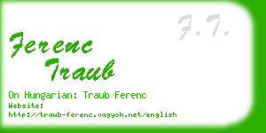 ferenc traub business card